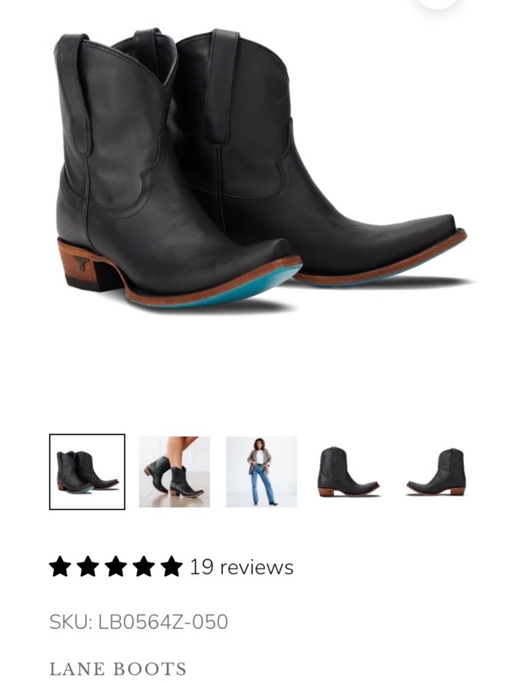 Black Leather Emme Jane Booties - Stylish Western-Inspired Women’s Boots